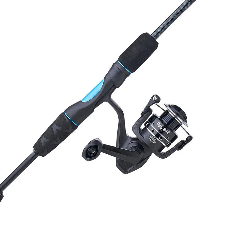 Ugly Stik GX2 Youth Spinning Combo | Kids Fishing Rod and Reel Set | Lure Fishing Freshwater River Lake Sea Angling | Medium Power | Graphite Fiberglass | Clear Tip | 5ft 6 | 30 Reel | Blue/Silver