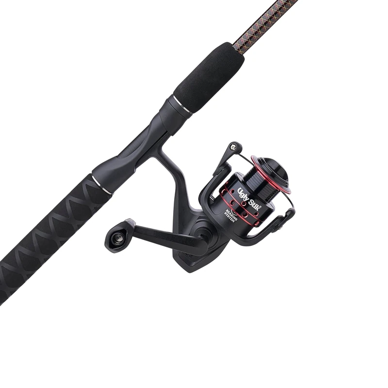 Ugly Stik GX2 Spinning Reel and 6'6" Fishing Rod Combo, 2-Piece, Graphite and Fiberglass Rod with Clear Tip Design