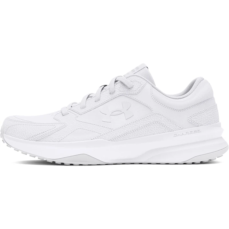 Under Armour UA Edge LTHR - Low - Sneakers - White/White/Halo Gray - Size: 15
