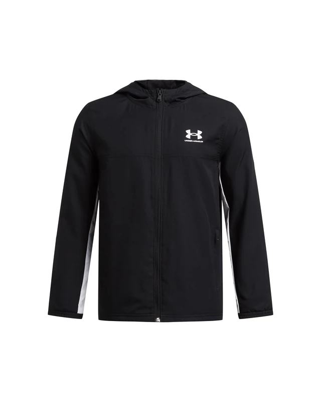 Under Armour Boy's Ua B Rival WVN Jacket Shirt,Black,YXL