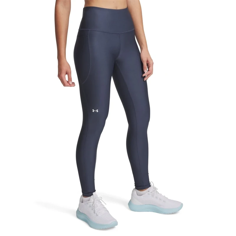 Under Armour Womens HeatGear® No Slip Waistband Full Length Downpr Gray/White 10