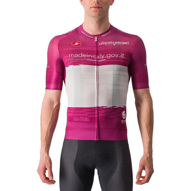 Castelli #GIRO106 Race Jersey - Official Giro d'Italia Cycling Jersey, Aerodynamics and Breathable for High Performance, Cyclamen, 3XL