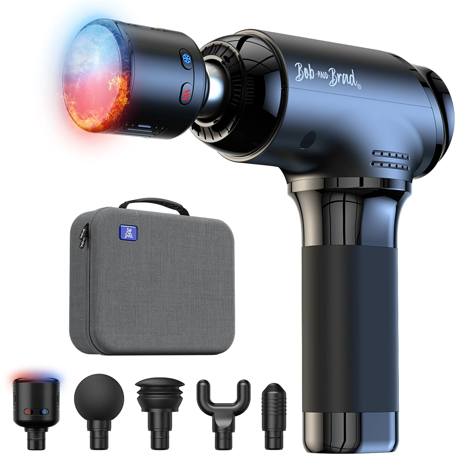 Massage Gun with Heat and Cold, Bob and Brad T2 Pro Massage Gun Deep Tissue 4000mAh Battery, Quiet Percussion Muscle Massager for Home Office Workout, Muscle Pain Relief, Gifts for Men Women