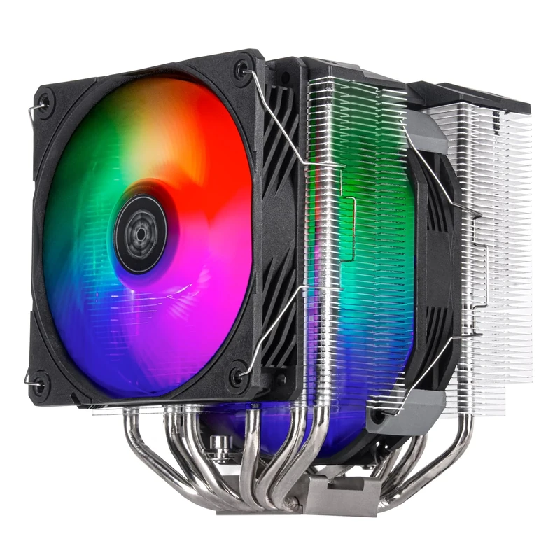 SilverStone Technology Hydrogon D140 ARGB High Performance Dual Tower CPU Cooler with Six Copper Heat Tubes and Dual ARGB Fans SST-HYD140-ARGB