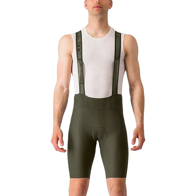 CASTELLI Espresso Bibshort Cycling Shorts - Dark Green