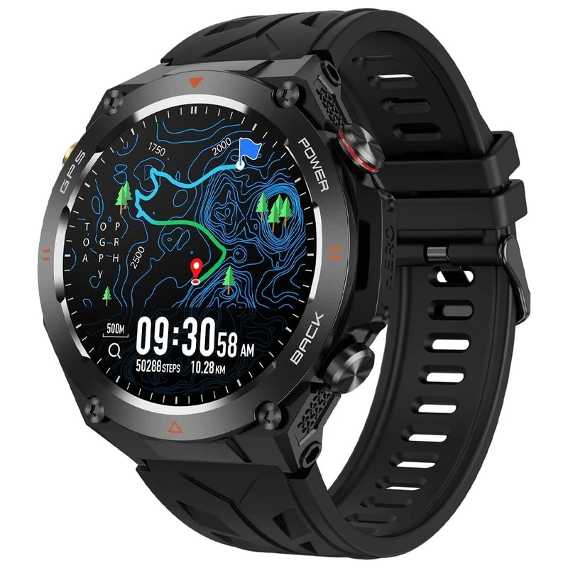 Smart Watches Men GPS Tracker Make/Answer Calls Military Smartwatch Waterproof Fitness Watch Heart Rate,Sleep,Blood Oxygen,Blood Pressure Monitor Activity Tracker Compatible with Android iOS Phone