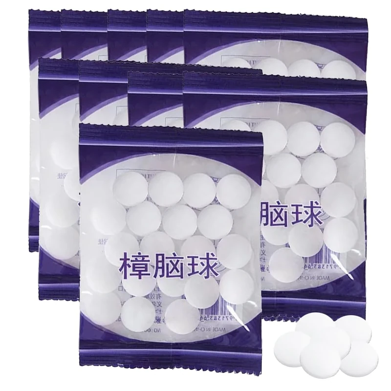 SKYPRO 10Pack Hight-quality Closet Protection – Moth Balls for Effective and Long Lasting Protection Against Moths, Pests, and Odors