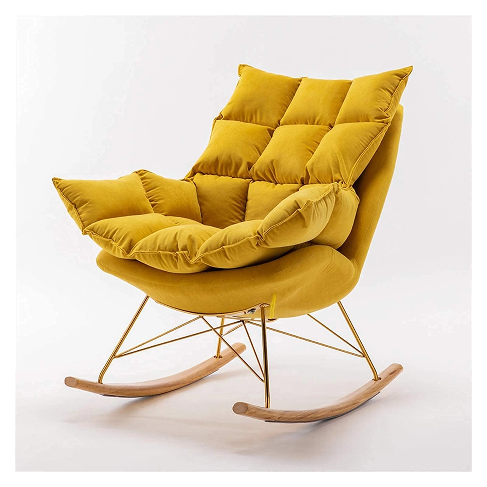 Rocking Chair Rocking Chair Lazy Sofa Tatami Lounge Chair Bedroom Living Room Office Modern Simple Single Chair Lounge Chair 106x92x93cm