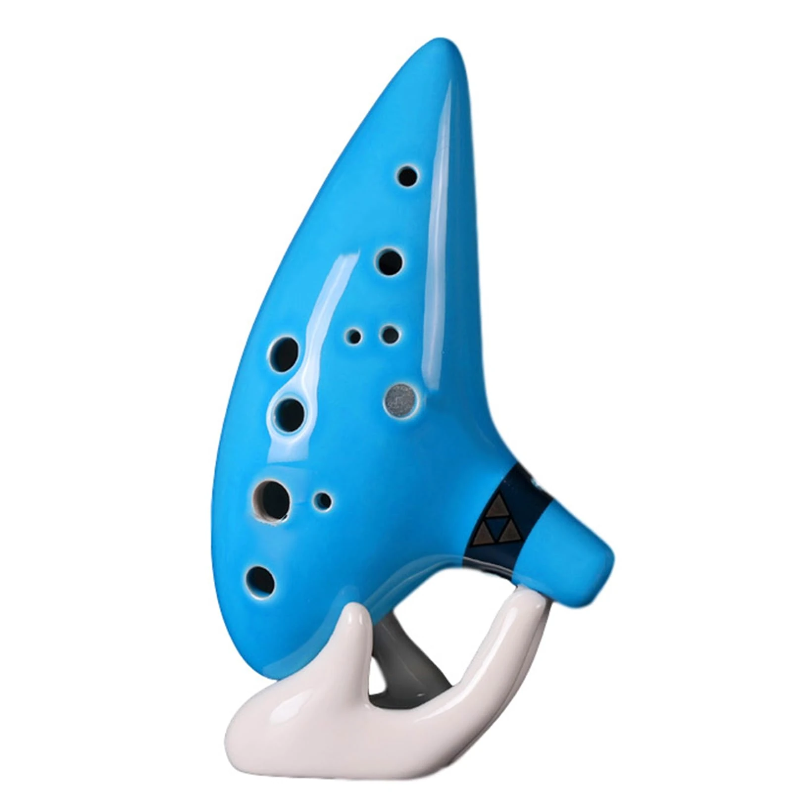 Zetong Legend of Zelda Ocarina 12 Hole Alto C with Textbook and Protective Bag, Perfect for Beginners and Professional Performance (Light Blue)