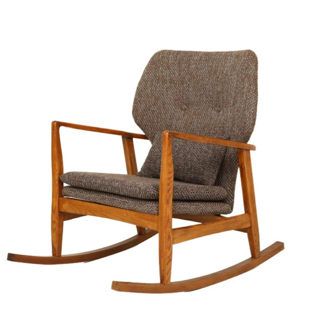 CSGFYLHO Rocking Chair Rocking Chair Recliner Nordic Leisure Lazy Couch Chair Outdoor Balcony Rocking Chair Sofa Lounge Chair