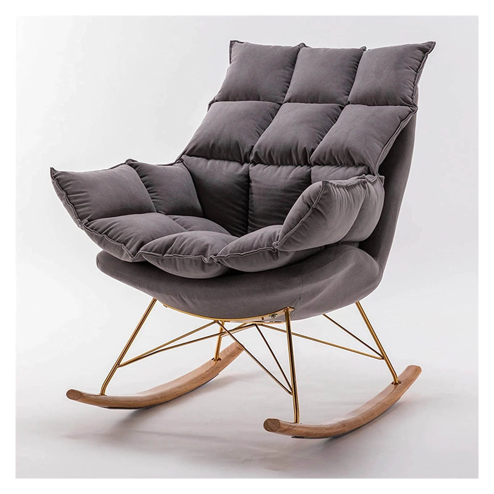 Rocking Chair Rocking Chair Lazy Sofa Tatami Lounge Chair Bedroom Living Room Office Modern Simple Single Chair Lounge Chair 106x92x93cm