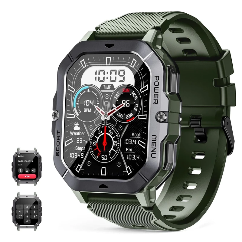 MIGOUFIT 2.02" Smart Watch - Bluetooth Calls, 100+ Sports, Waterproof