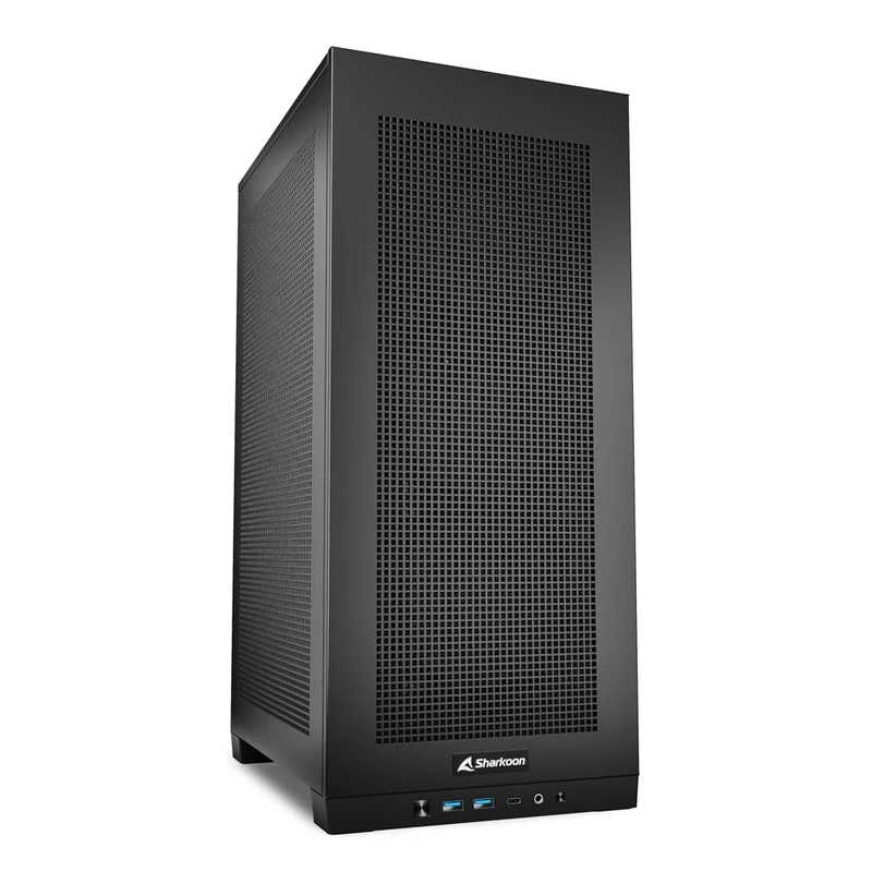 Sharkoon Rebel C20 ITX Mini-ITX Case, Supports 2-Way Vertical and Horizontal Layout, Equipped with 14.2 inches (360 mm) Radiator, Japanese Authorized Dealer