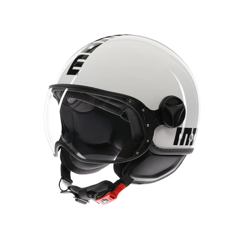 MOMO Design - FGTR CLASSIC E2206, Jet Helmet, Open Helmet for Motorcycles and Scooters, for Men and Women, White/Black, L