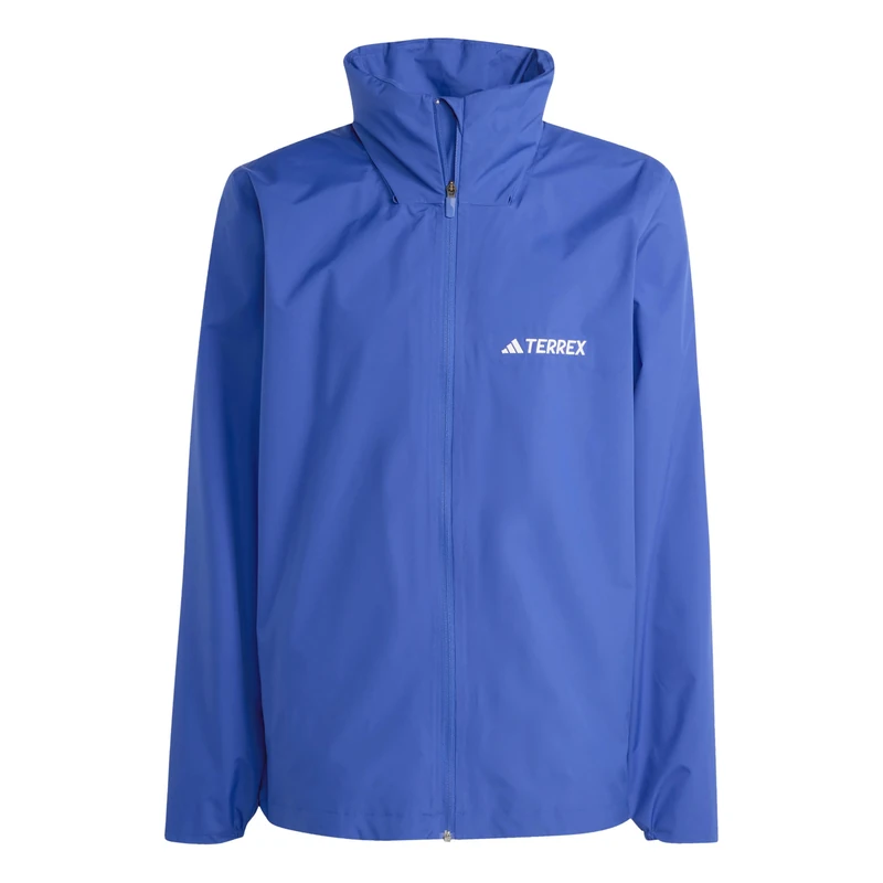 adidas Men's Terrex Multi Essentials 2 Layer Rain Jacket, semi lucid blue, XL