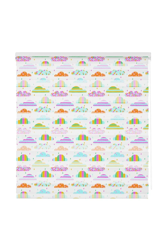 Estoralis | Night and Day Printed | Roller Blind Modern Design | Double Printed Fabric | Model I-3211 | 110 x 180 cm (W/H) Fabric Size 107 x 175 cm | Blinds for Windows and Doors