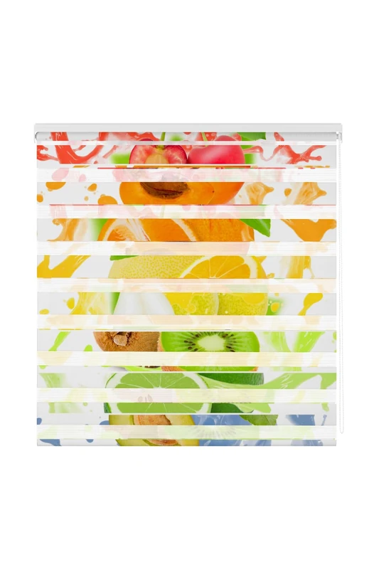 Estoralis | Night and Day Printed | Roller Blind Modern Design | Double Printed Fabric | Model C-1219 | 110 x 180 cm (W/H) Fabric Size 107 x 175 cm | Blinds for Windows and Doors