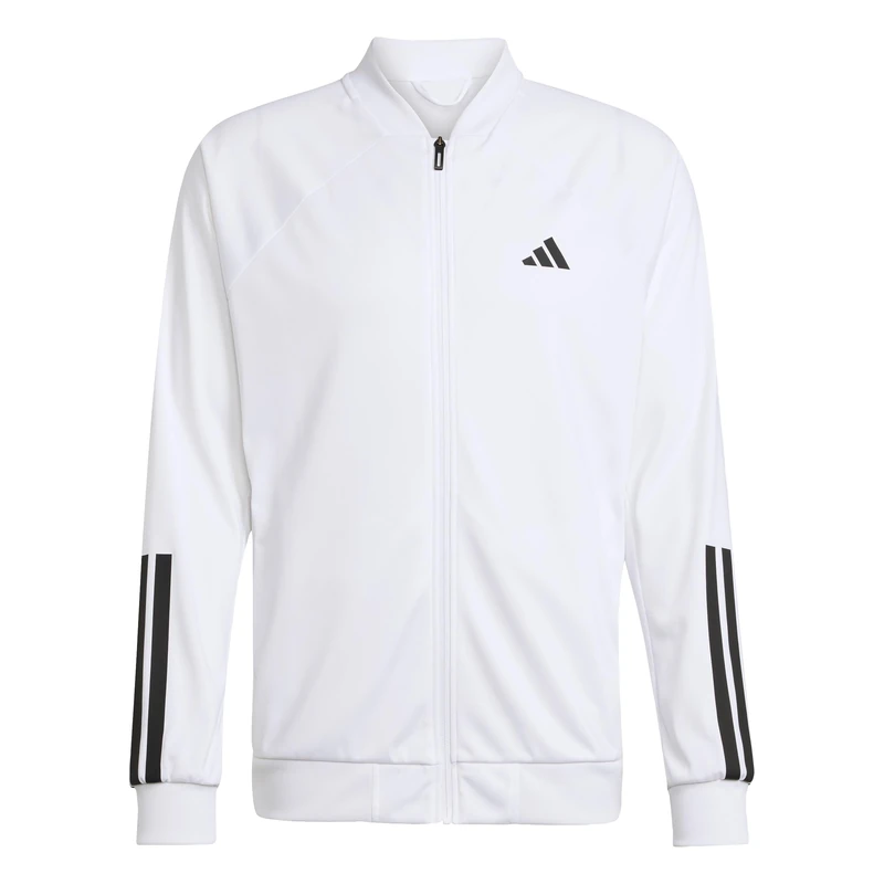 adidas Men's CLUB TENNIS 3-STRIPES KNITTED JACKET, white, XL