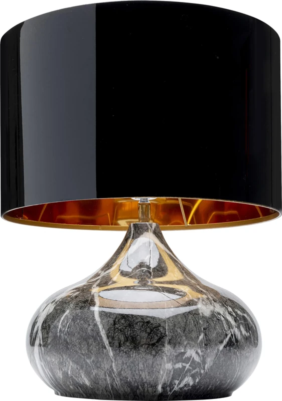 KARE Design Table Lamp Mamo Deluxe, Grey, Steel Frame, 360 °C Adjustable, Bedside Lamp, Elegant Lighting, Room Decor, Bedroom, Living Room, Bulb not Included, 37 x 31x31 cm (H/W/D)