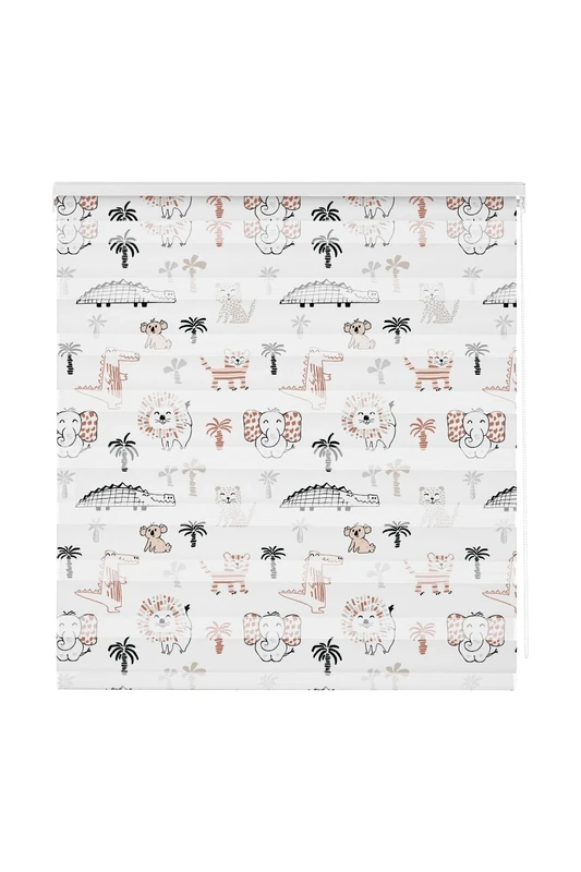 Estoralis | Night and Day Printed | Roller Blind Modern Design | Double Printed Fabric | Model I-2161 | 110 x 180 cm (W/H) Fabric Size 107 x 175 cm | Blinds for Windows and Doors