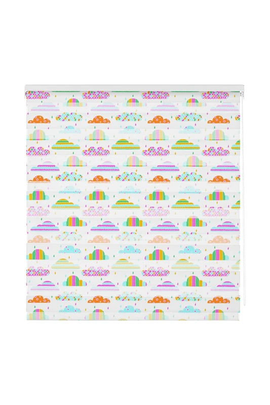 Estoralis | Night and Day Printed | Roller Blind Modern Design | Double Printed Fabric | Model I-3211 | 130 x 180 cm (W x H) Fabric Size 127 x 175 cm | Blinds for Windows and Doors