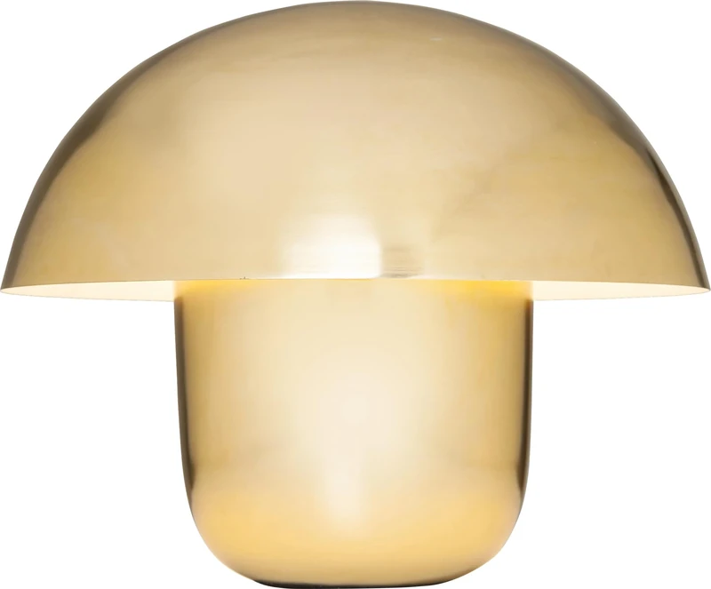 KARE Design Table Lamp Mushroom, Brass, Steel, Bedside Lamp, Elegant Lighting, Room Decor, Bedroom, Living Room, Bulb not Included, 44x50x50 cm