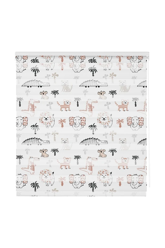 Estoralis | Night and Day Printed | Roller Blind Modern Design | Double Printed Fabric | Model I-2161 | 150 x 180 cm (W/H) Fabric Size 147 x 175 cm | Blinds for Windows and Doors - Image 1