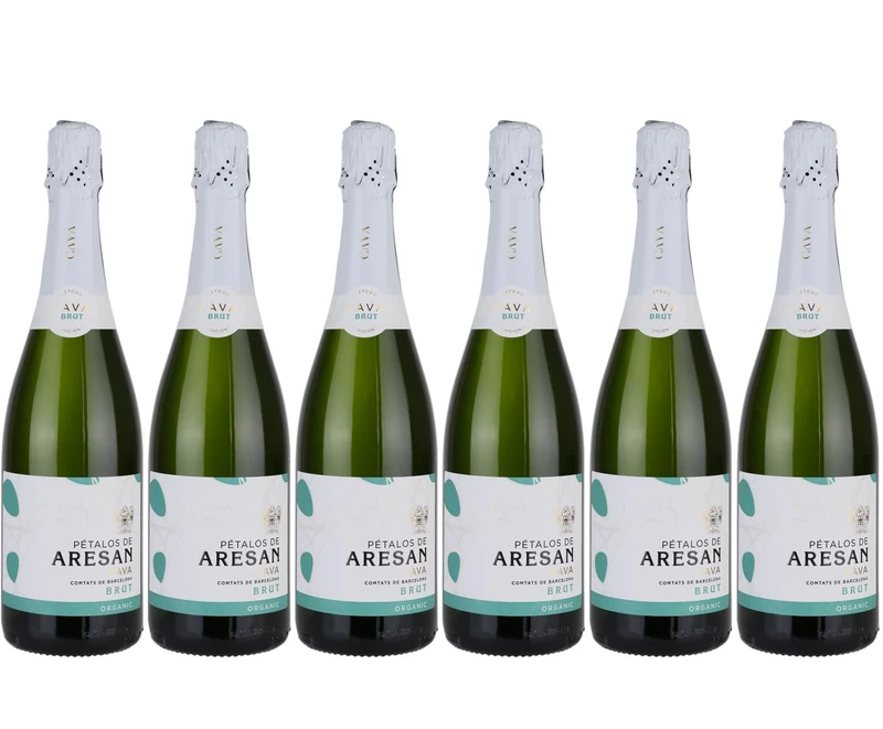 Castillo de Aresan - Petalos Cava Brut, Organic Sparkling Wine (6 x 0,75 L)
