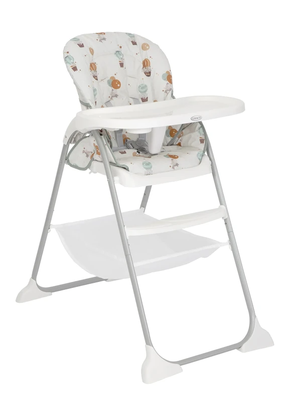 Graco SnackEase Fast Folding High Chair, 6 Months to Approximately 3 Years (Max. 15 kg), Lightweight, Washable, One-Handed Quick Folding, Multicoloured, Up & Away
