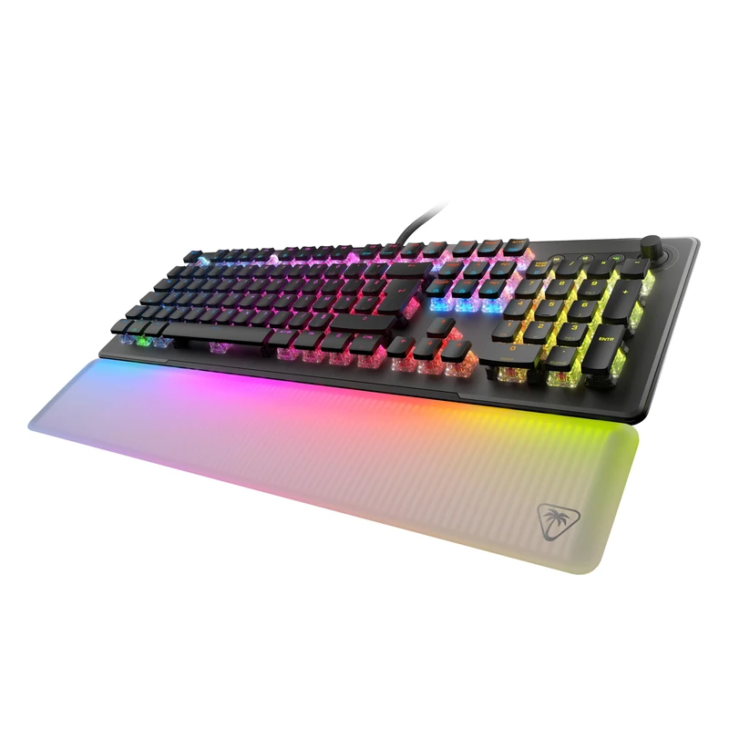 Turtle Beach Vulcan II Max – Gaming-Tastatur für PC, Tasten mit RGB-Hintergrundbeleuchtung, anpassbare Handgelenkauflagen, Titan-II-Schalter, Schwarz //AZERTY Französische Tastatur - Image 1