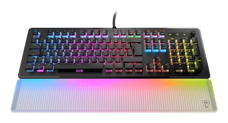 Turtle Beach Vulcan II Max – Optisch-mechanische PC-Tastatur, anpassbare RGB-Beleuchtung, Handballenauflage, lineare Titan II-Schalter, Aluminiumplatte – Schwarz