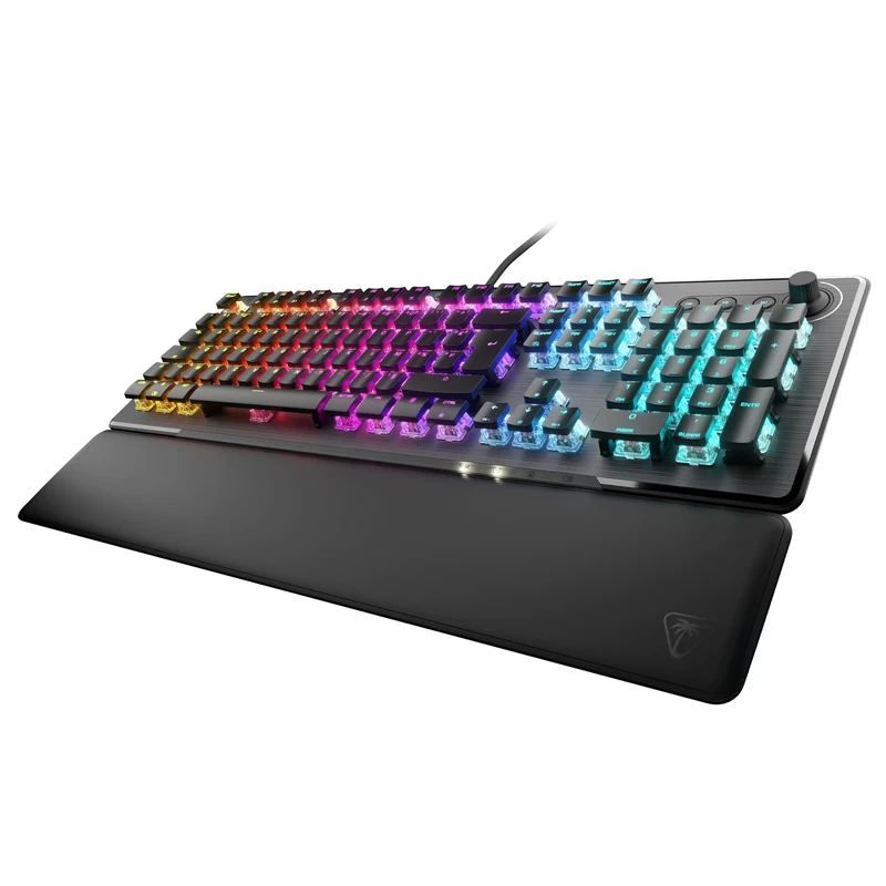 Turtle Beach Vulcan II - Gaming Keyboard for PC, Titan II Mechanical Switches, Customizable RGB Backlit Keys, Removable Wrist Rest, Black