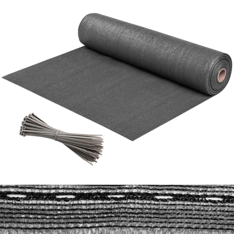 GARDENIX Fence Screen, Privacy Screen for Garden Fence and Balcony Railing with Cable Ties, 1.5 x 50 m, Anthracite - Image 1