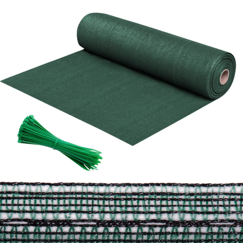 GARDENIX Fence Screen, Privacy Screen for Garden Fence and Balcony Railing with Cable Ties, 1.5 x 50 m, Green - Image 1