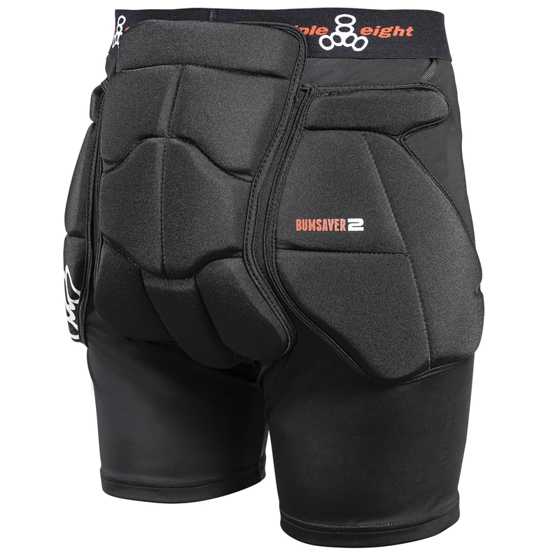 Triple Eight Bumsaver 2 Padded Shorts for Skateboarding, Snowboarding and Skiing, Black, XL - Image 1
