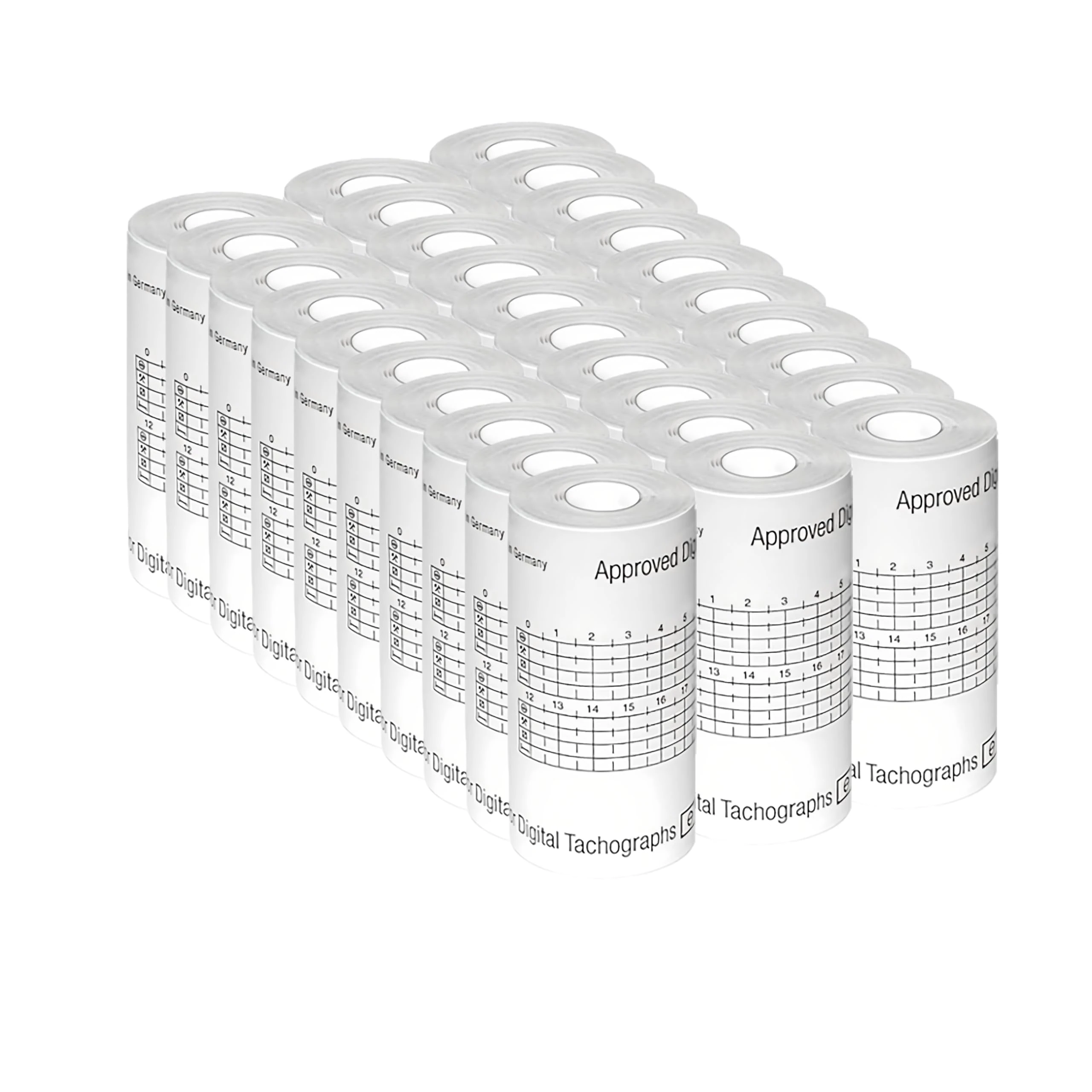 Double Dragon HGV Digital Tachograph Rolls: 57mm x 8m, 8mm Centre, EU Approved, EC 1791/2006, 30 Rolls