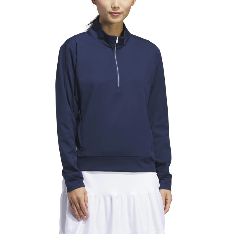 adidas Women's Womens ULTIMATE365 Quarter Zip Layer, Collegiate Navy, M