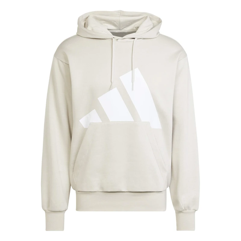 adidas Men's ESSENTIALS BIG LOGO FLEECE HOODIE, wonder alumina/white, S