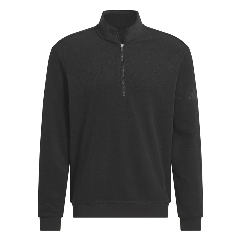adidas Men's MENS ULTIMATE365 TERRY CLOTH QUARTER ZIP PULLOVER, black, XL