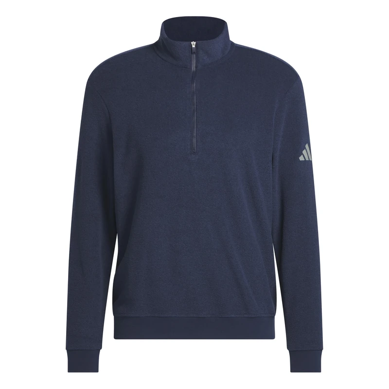 adidas Men's MENS ULTIMATE365 TERRY CLOTH QUARTER ZIP PULLOVER, collegiate navy, XL
