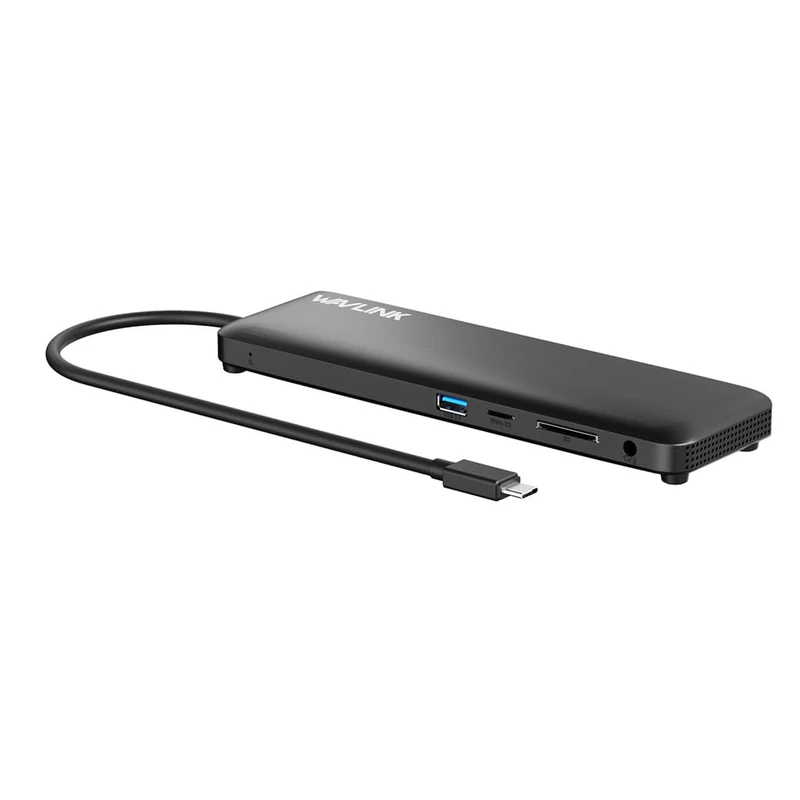 WAVLINK 12-in-1 USB C Triple Display Docking Station, Support 85W Charging for PC, Max 4K @ 60Hz with DisplayPort, HDMI, PD, USB 2.0/3.0, Gigabit Ethernet, SD/TF Slot, Audio Jack for Windows & Mac