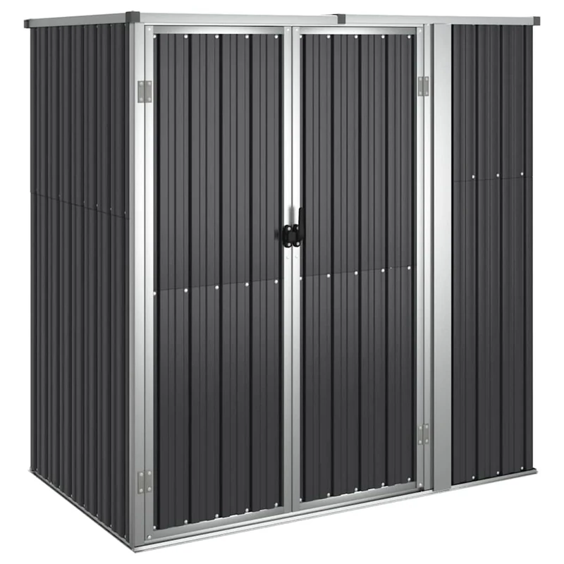 Swpsd Garden Tool Shed - Anthracite, 161x89x159 cm, Galvanized Steel, Easy Access Storage 316211