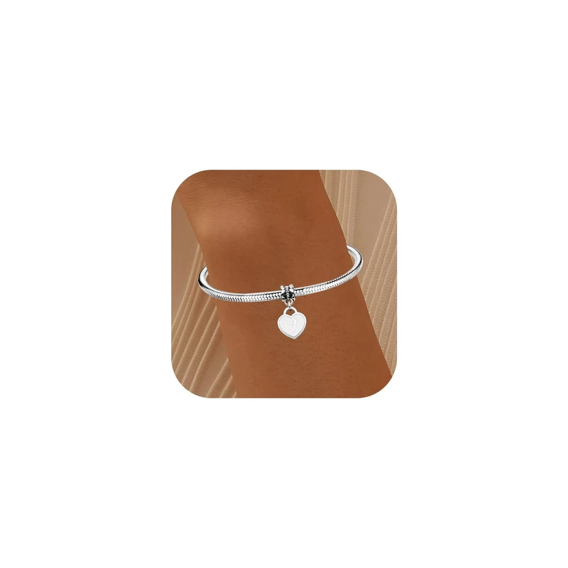 Aosyoisk Initial Letter Bracelet for Women and Girls.Silver Bracelet Gifts Adjustable A-Z Charm Bracelets Jewellery