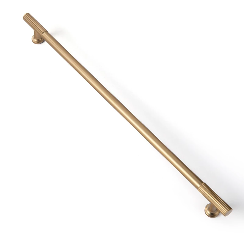 Goo-Ki Champagne Bronze Zinc Alloy Cabinet Handles - 12.6''(320mm) Hole Center Striped Decorations Cabinet Pull Hardware for Bedroom, Kitchen, 6 Pack