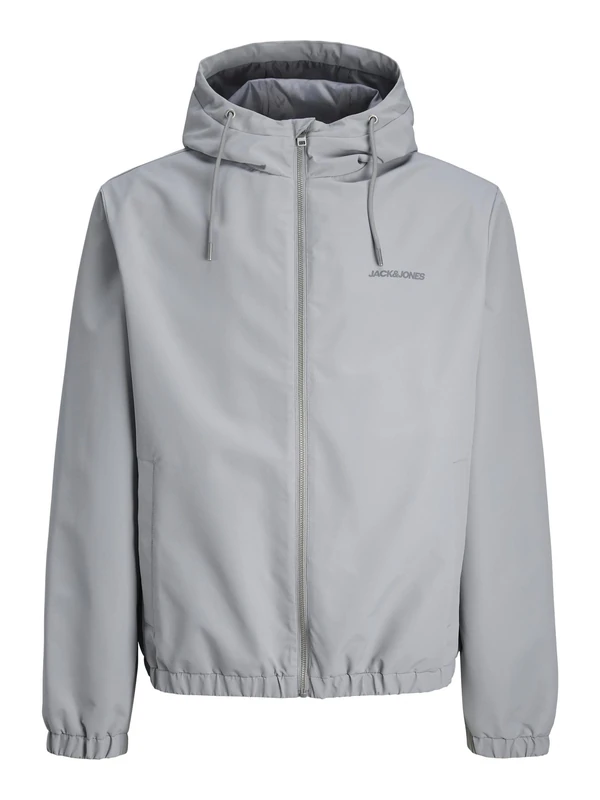 JACK&JONES Men's JJELEGACY Light Jacket Hood Noos Short Jacket, Ultimate Grey/Detail: Solid, S, Ultimate Grey/Detail:Solid, S