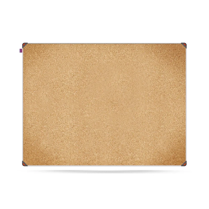 Memobe IDEA Edge - Cork Board - Hanging Board - Board for Home, Kitchen, Office, School - Wall Planner in Aluminium Frame - Organiser Board Wall - 120 x 90 cm