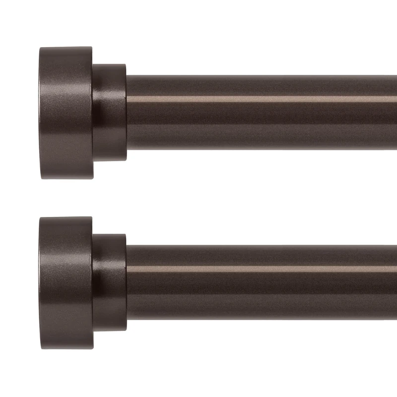 HEI! DEAR 2Pack Bronze Curtain Rods 48 to 84 Inch(4-7FT),1 Inch Heavy Duty Curtain Rods,Adjustable Curtain Rod Set,Modern Decorative Drapery Rods,Telescoping Window Curtains Rods 36-88",Antique Bronze