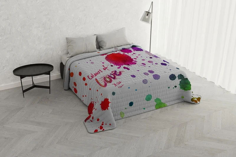 Italian Bed Linen KI-OSA Digital Print Summer Quilt, Microfibre, 615, Double