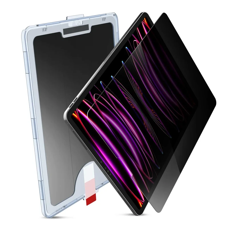 MOBDIK Privacy Screen Protector Compatible with iPad Pro 11 Inch (2022&2021&2020&2018) & iPad Air 5th / 4th Generation (2022&2020) Anti-Spy, 9H Tempered Glass, EZ Kit - 1 Pack