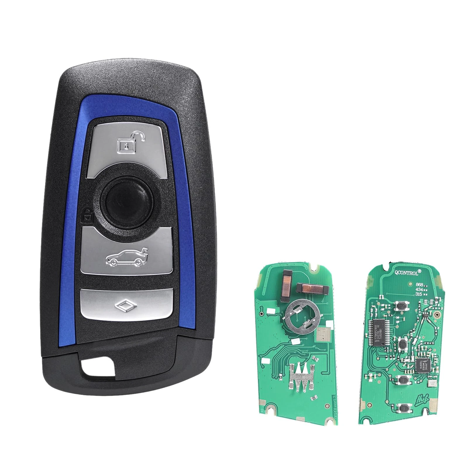 868MHZ Blue For BMW 4 Buttons Smart Key Fob For BMW Series 5 6 7 X3 X4 F6 F9 F11 F12 F13 F25 F26 Remote For BDC/CAS4/CAS4+FEM